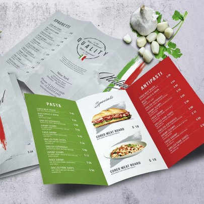 500 Folded Menus